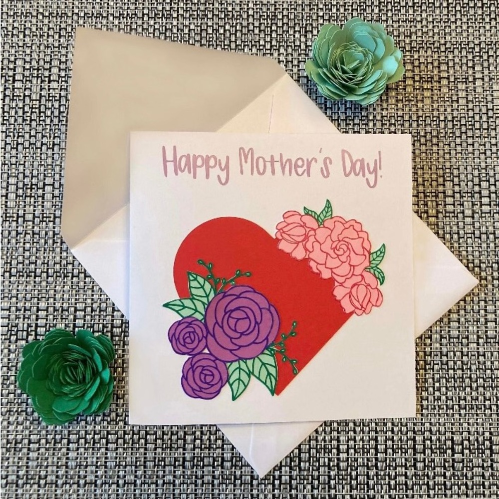 Mother’s Day Card - Hearts and Roses